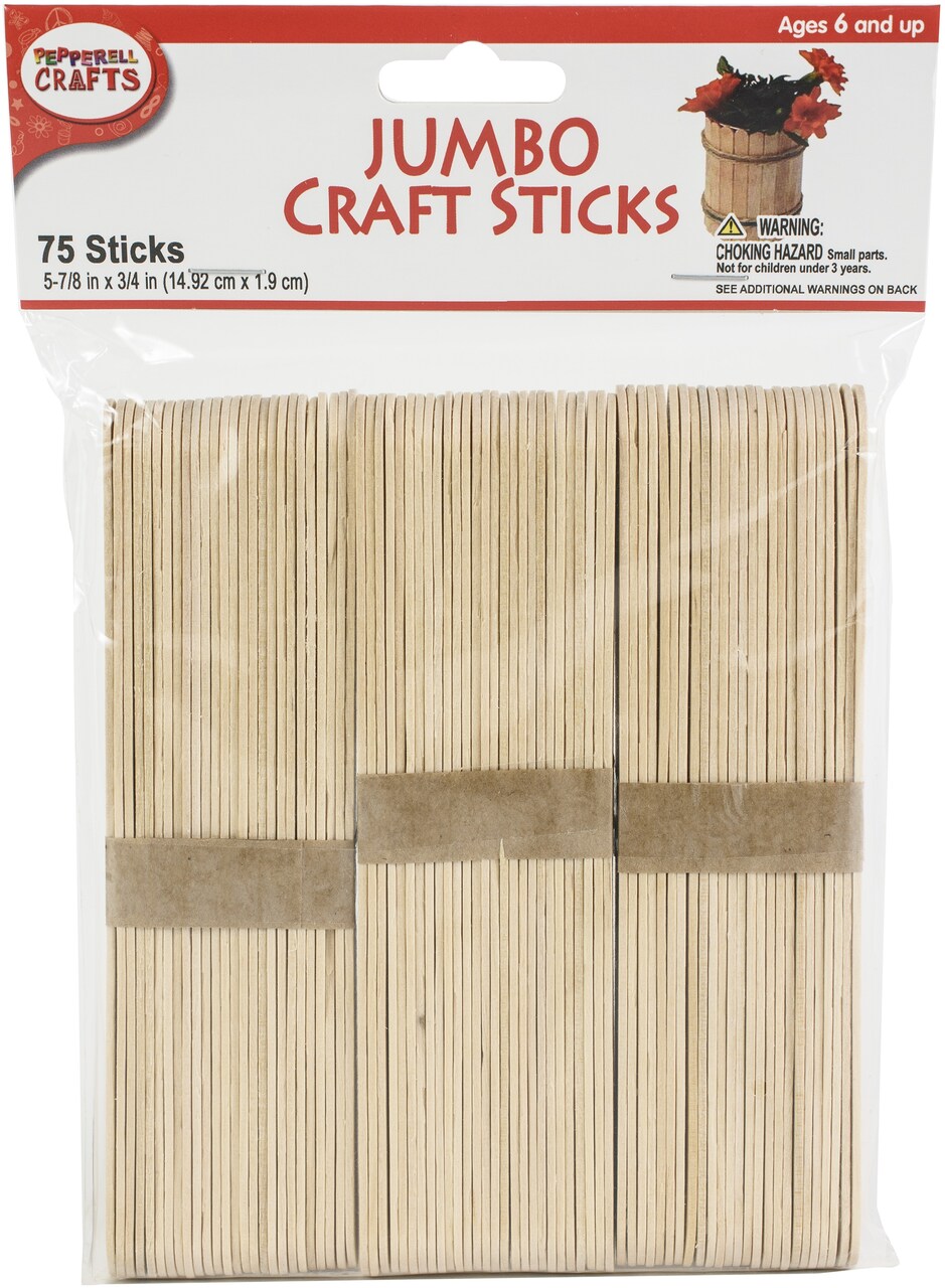 Jumbo Craft Sticks 5-7/8&#x22;X3/4&#x22; 75/Pkg-Natural